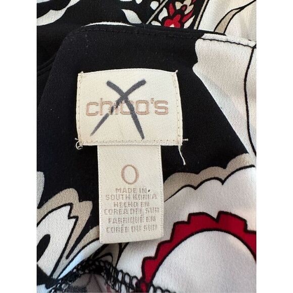 Chico’s Paisley Charm Peek-a-boo Top Size 0 Small - Picture 5 of 6